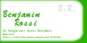 benjamin rossi business card